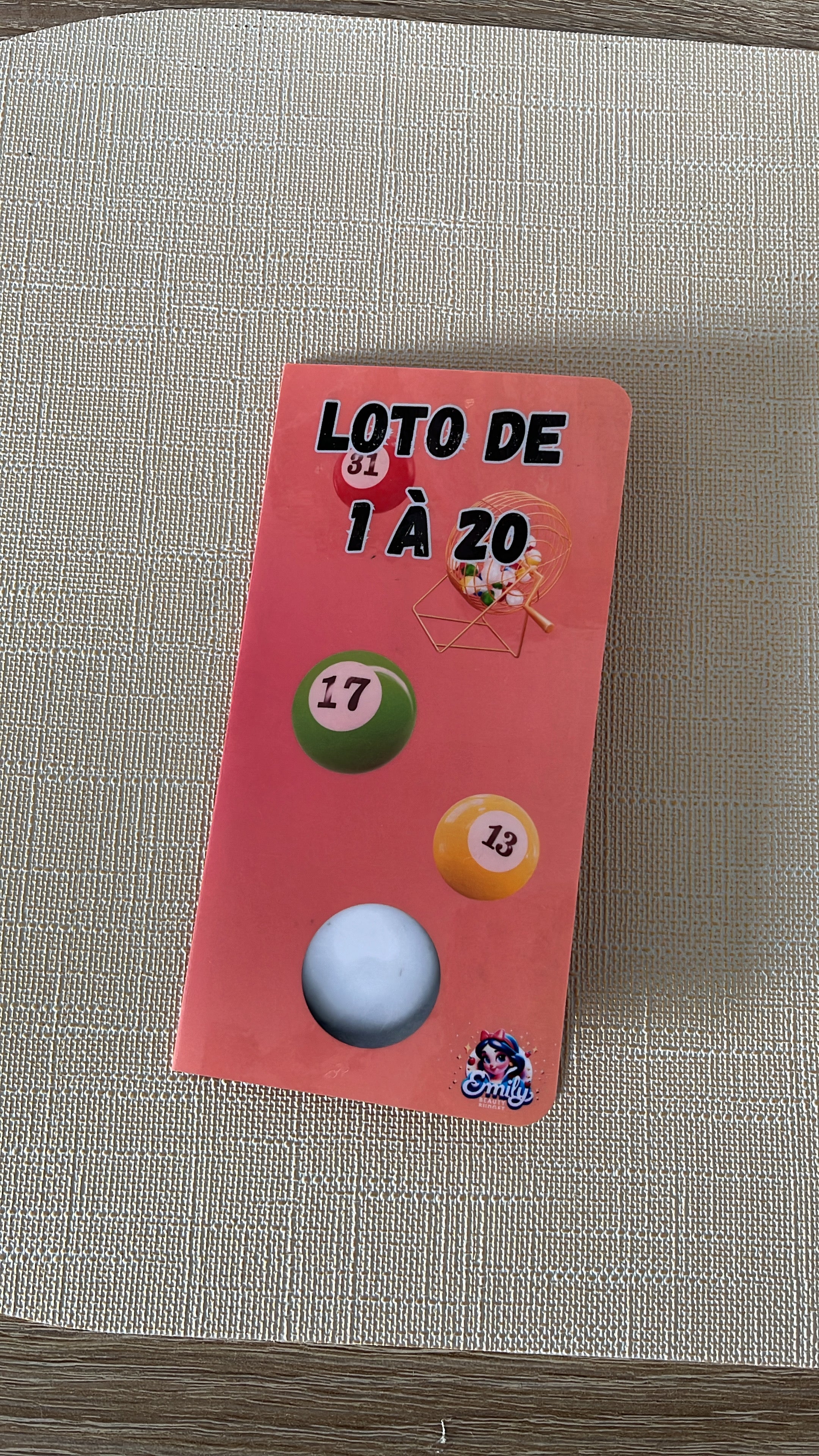 Loto de 1 à 20